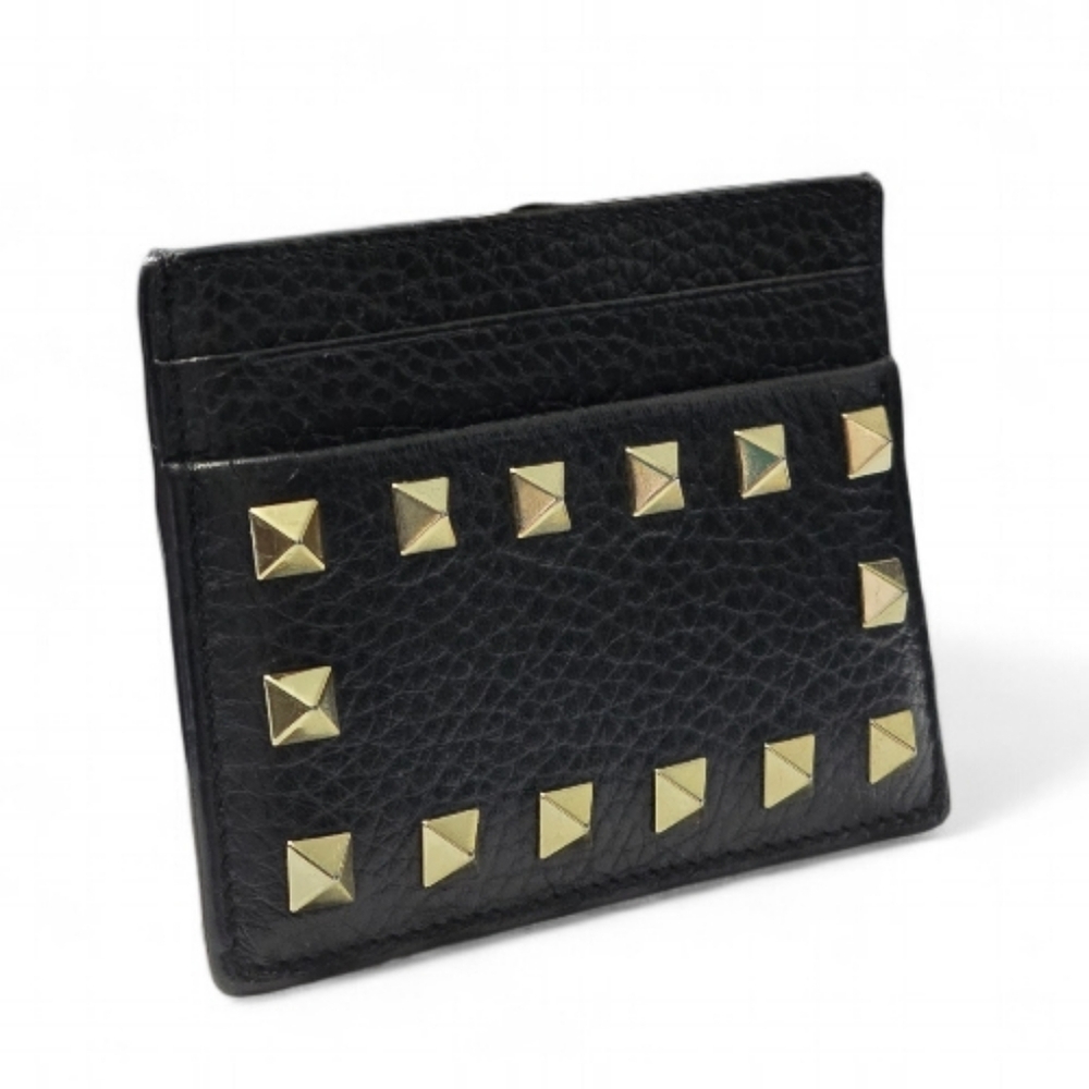 Valentino Garavani Rockstud Leather Card Holder